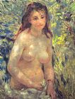 Pierre Auguste Renoir Canvas Paintings - Study Torso Sunlight Effect